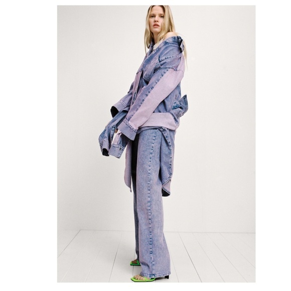 NWT MNG High-waist wide leg jeans Purple - Picture 5 of 8